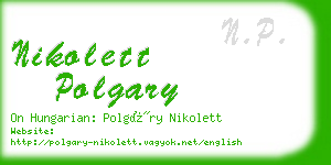 nikolett polgary business card